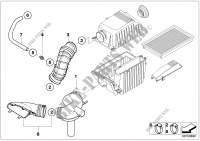 Ansauggeräuschdämpfer/Filtereinsatz für MINI Cooper S 2002