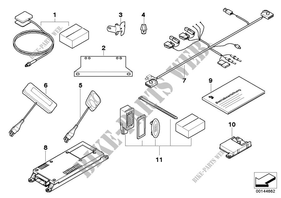Einzelteile Freisprechanlage Bluetooth für MINI Cooper 2002