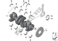 Kurbeltrieb Kurbelwelle mit Lagerschalen für MINI Cooper 2012