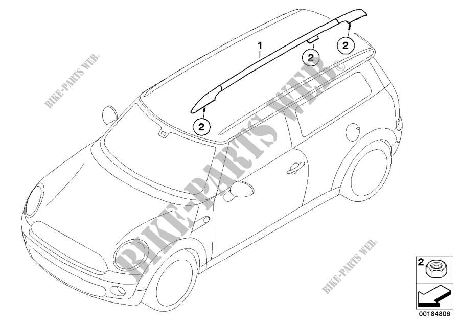 Dachzierleiste/Dachreling für MINI Cooper S 2006