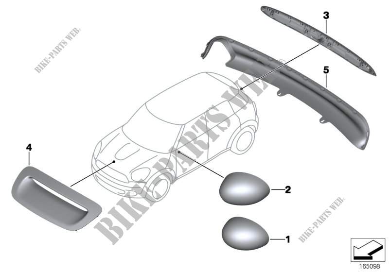 JCW Aerodynamik Zubehörteile   R5x für MINI Cooper S 2005