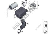 Ansauggeräuschdämpfer/Filtereinsatz/HFM für MINI Cooper D ALL4 1.6 2012