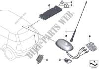 Einzelteile Dachantenne für MINI Cooper S 2012