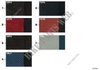 Musterseite Polsterfarben Leder/Stoff für MINI Cooper 2000