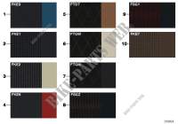 Musterseite Polsterfarben Leder/Stoff für MINI Cooper ALL4 2012