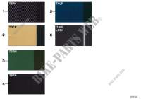 Musterseite Polsterfarben Leder für MINI Cooper 2000