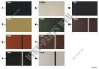 Musterseite Polsterfarben Leder für MINI Cooper ALL4 2012