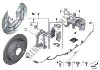 Hinterradbremse Bremsbelag Fühler für MINI Cooper S 2009