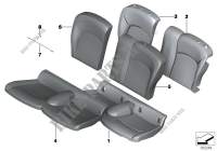 Sitz hinten Polster und Bezug Durchlade für MINI Cooper SD 2013