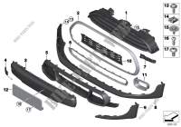 Verkleidung Zierelemente vorn für MINI Cooper S 2013