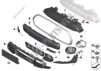 Aerokit Verkleidung Zierelemente vorn für MINI Cooper S 2013