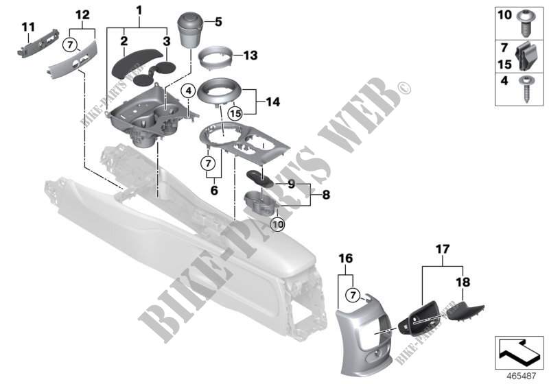 Anbauteile Mittelkonsole für MINI Cooper 2014
