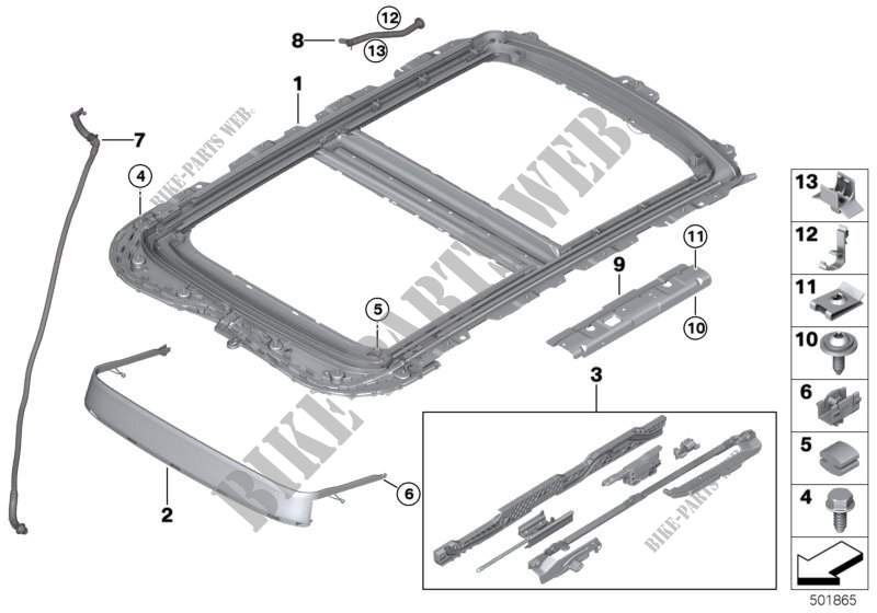 Panoramadach Anbauteile für MINI Cooper 2014